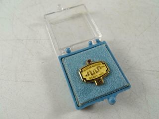 Vintage 10k Solid Yellow Gold Employee Service Lapel Pin Modern Machine