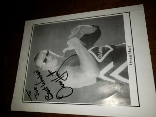 Wwf Wwe Owen Hart Hand Signed Autograph 8 X 10 Photo.  To Joe Best Wishes