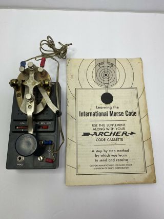 Realistic Code Oscillator Cat No.  20 - 005,  With Vintage Morse Key