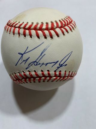 Ken Griffey Jr Signed Autographed Baseball Mariners Hof Rookie Era Bas 10