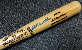 Eddie Mathews Autographed Louisville Slugger Bat Braves Psa/dna Aa37441