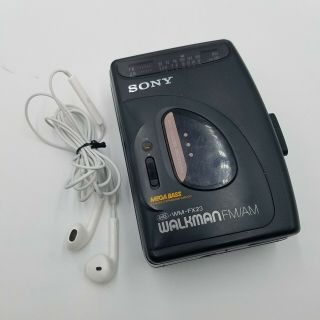 Vtg Sony Walkman Wm - Fx23 Am Fm Radio Cassette Player W/ Mega Bass