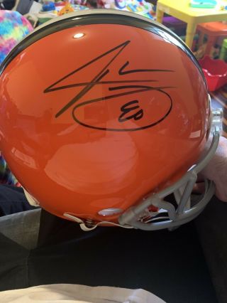 Jarvis Landry Autographed Signed Cleveland Browns Full Size Helmet Jsa Cert