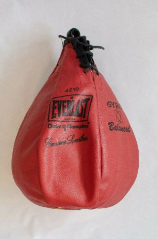 Vintage Everlast 4210 Boxing Speed Bag Gyro Leather
