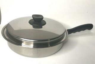 Vintage Vita Craft 3 Ply Stainless No.  3311 Skillet Pot Pan With Lid 10.  5 " Usa