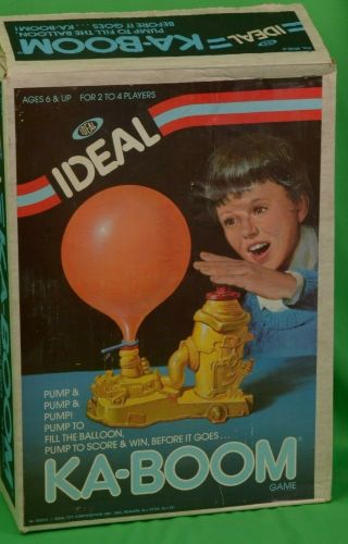 Vintage Ideal Kaboom Balloon Busting Game 1965 2 Balloons Ka - Boom