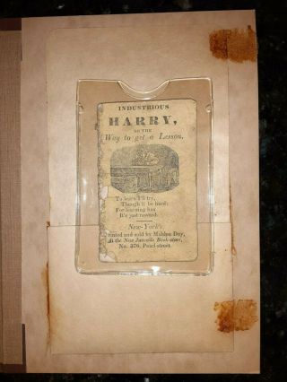 Early American Chapbook Artist Alexander Anderson Circa 1820 Industrious Harry