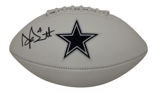 Dak Prescott Autographed/signed Dallas Cowboys Logo Football Bas 28666