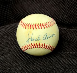 Signed Hank Aaron Official Rawlings National League Baseball Jsa Auto