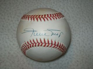 Willie Mays Hof Autographed Signed Nl Bill White Baseball York Sf Giants Jsa