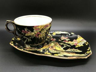 Vintage Royal Winton Grimwades Pekin Chintz Tennis Plate & Tea Cup / Snack Set