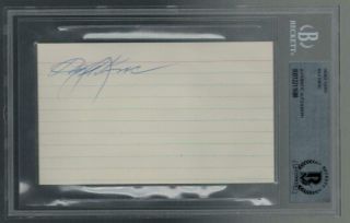 Ray Kroc (d.  1984) Signed 3x5 Index Card Autographed Bas Padres Mcdonalds Owner