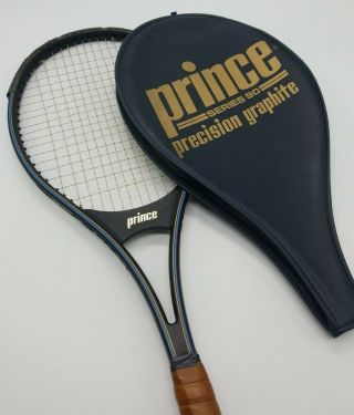 Vtg Prince Graphite Series 90 Tennis Racket 4 1/4 Grip No.  2 80s