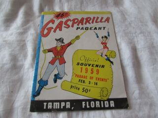 Vintage 1959 Gasparilla 46th Pageant Souvenir Program Tampa Fl Roy Rogers Pics