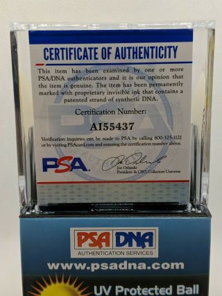 Hank Aaron Autographed Baseball PSA DNA Authentication Certificate Auto 2