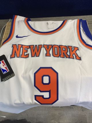 RJ Barrett York Knicks Autographed White Nike Swingman Jersey (Fanatics) 6