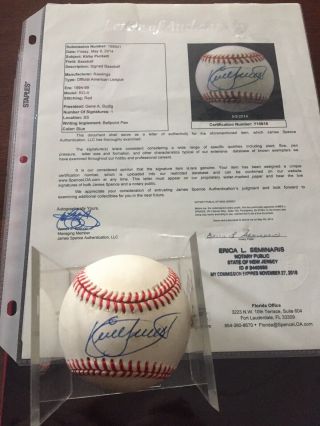 Kirby Puckett Signed Autographed Baseball Twins Jsa Loa
