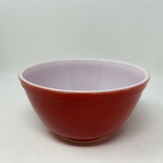 Vintage Pyrex Primary Red Mixing Bowl 402 1.  5 Quart Nesting Bowl Usa