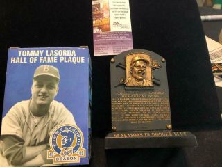 Tommy Lasorda Los Angeles Dodgers Signed Autographed Hall Of Fame Plaque Jsa