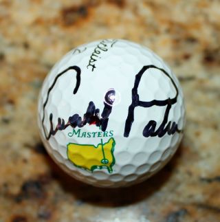 Arnold Palmer Signed Pga Tour Masters Autographed Authenticated Golf Ball
