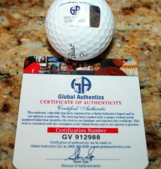 ARNOLD PALMER SIGNED PGA TOUR MASTERS AUTOGRAPHED AUTHENTICATED GOLF BALL 2