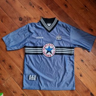 Adidas Vintage Newcastle United Jersey Size L Blue And Black The Magpies