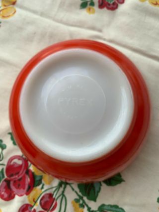 402 Vintage PYREX Primary RED Mixing Nesting Bowl 1 1/2 QT 7 1/4 