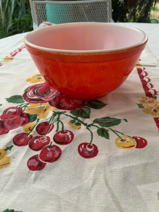 402 Vintage PYREX Primary RED Mixing Nesting Bowl 1 1/2 QT 7 1/4 