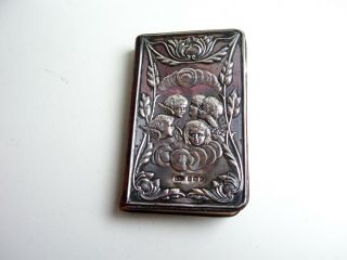 1905 Solid Silver Front Common Prayer Book - Bible - Angels/cherubs - Larger Version