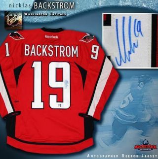 Nicklas Backstrom Washington Capitals Autographed Reebok Red Jersey