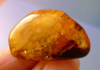 Vintage Jewelry - Color Baltic Amber Gem Stone Ring 7g Size 8 - 8.  5
