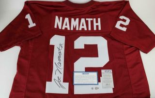 Joe Namath Signed Alabama Crimson Tide Custom Stat Autograph Jersey Steiner 3