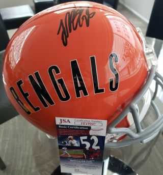Joe Mixon Signed Old School Cincinnati Bengals Full Size Helmet Jsa Certified