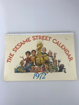 1972 The Sesame Street Calendar Vintage Children’s Television Workshop “muppets”
