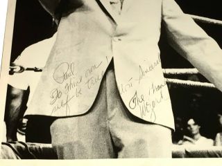 WWF WWE THE GRAND WIZARD HAND SIGNED AUTOGRAPHED PHOTO WITH INSCRIPTION AND 2