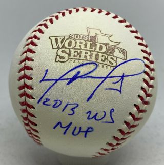 David Ortiz 2013 Ws Mvp Signed World Series Baseball Bas Witnessed Red Sox