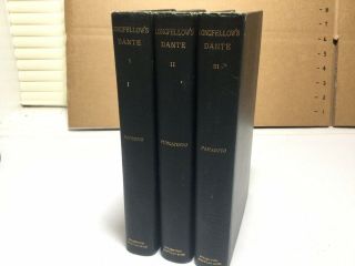The Divine Comedy Of Dante Alighieri Translated By Longfellow 3 Volume Set 1895