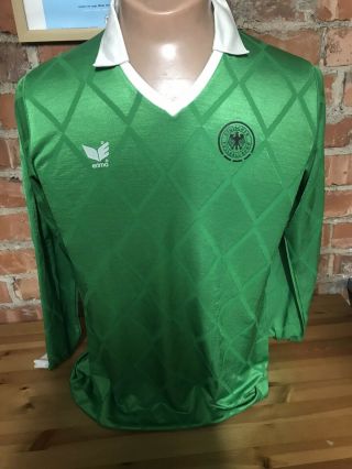 Erima Vintage Germany No7 Long Sleeve Away Football Shirt Adult Size Large