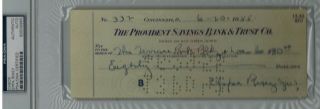 Eppa Rixey Psa / Dna Certified Check - Signed Auto Autograph 1955