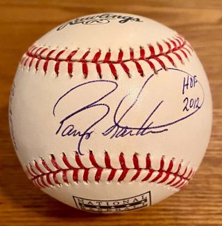 Barry Larkin Signed Autographed Hall Of Fame Multi Stat Baseball Ball Tristar