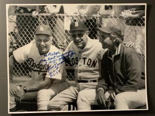 Tommy Lasorda Autographed 8x10 Photo W/ Message To Ralph Houk Yankees Mg Jsa Loa