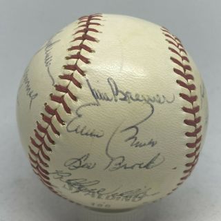 1963 Chicago Cubs Team 22x Signed Baseball Ernie Banks Lou Brock Hof Psa/dna Loa