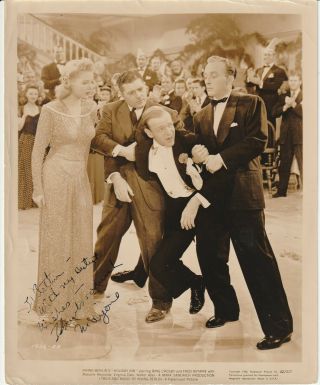 Bing Crosby & Fred Astaire Vintage Holiday Inn 8x10 Signed By Marjorie Reynolds