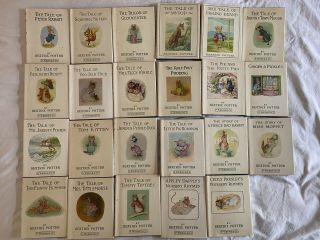 Vintage Set Of Beatrix Potter Books Reprints Peter Rabbit 23 Book Set