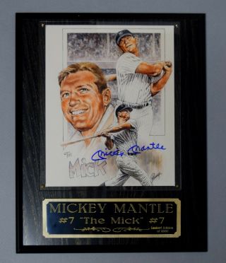 Mickey Mantle Signed Auto Autograph Le 11x14 Yankee Display Mlb Licensed Jsa/dna