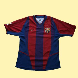 Barcelona 2002/2003 Nike Home Football Shirt Medium Vintage Soccer