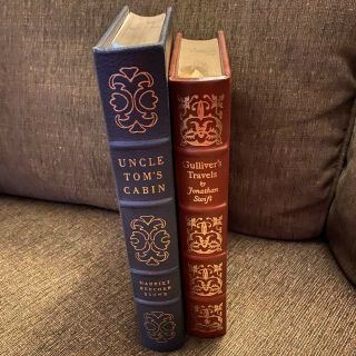 2 Books Easton Press Leather Uncle Tom 