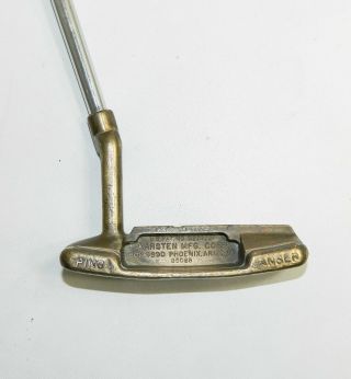 Vintage Ping Karsten Anser Slot Putter 35.  5” Rh Golf Putter Bronze Brass Slit
