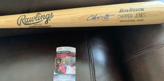 Chipper Jones Rawlings Big Stick Signed Bat Jsa