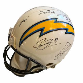 2008 Season San Diego Chargers Signed Full Size Riddell Football Helmet